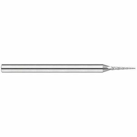 HARVEY TOOL 0.0600 in. Cutter dia x 0.4800 in. Length of Cut Carbide Tapered Ball End Mill, 3 Flutes 761960
